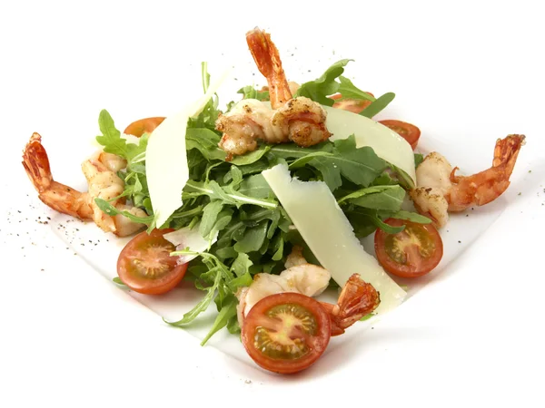 Salada Caesar com camarões — Fotografia de Stock