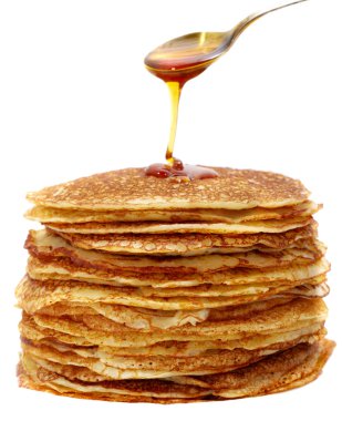 Honey and pancakes clipart