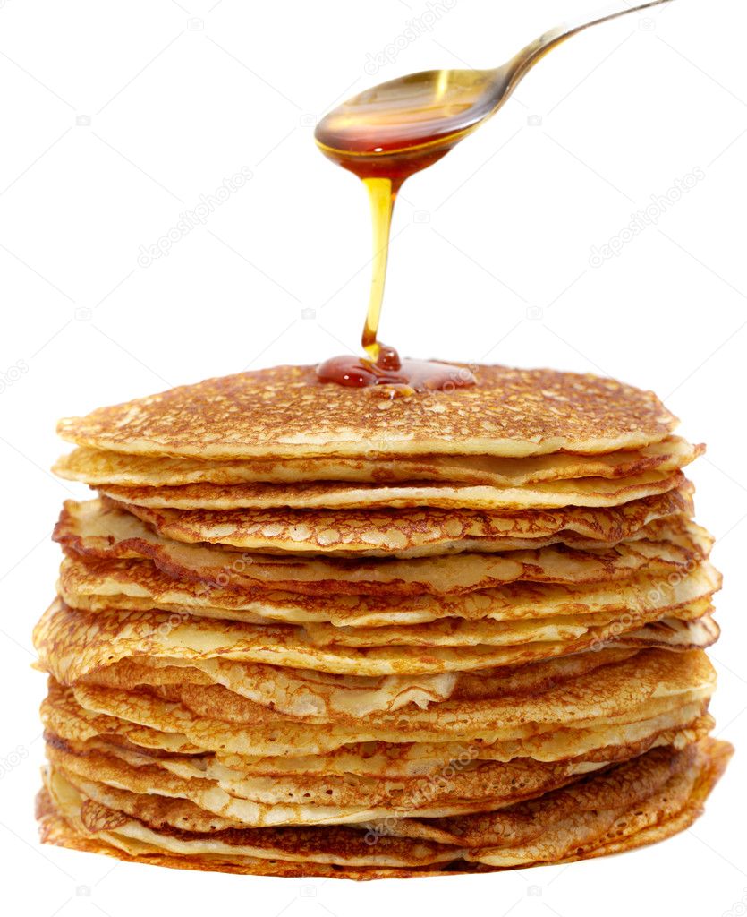 Honey and pancakes
