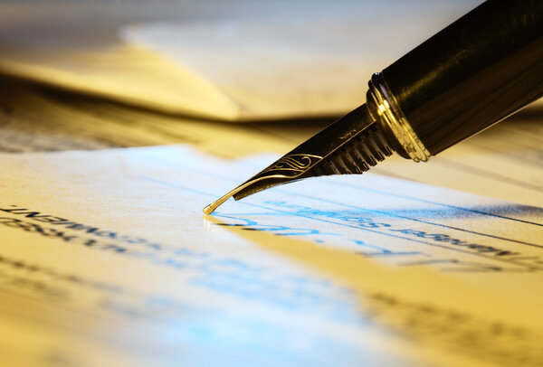 Firma del contrato — Foto de Stock