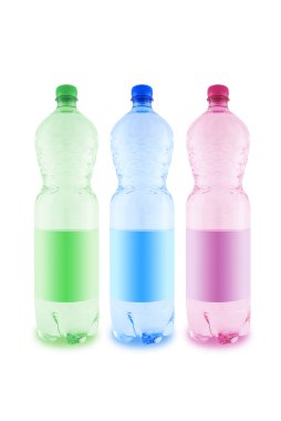 Three bottles of water. clipart