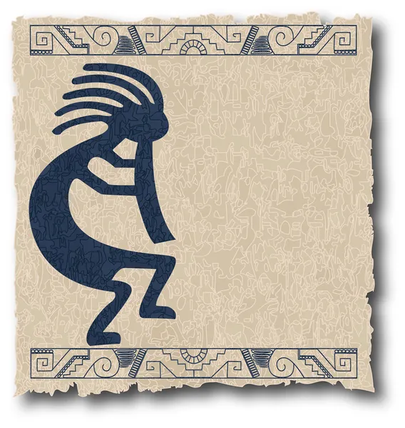 Vecteur Mayan Inca Tribal Sur Vieux Papier Eps — Image vectorielle