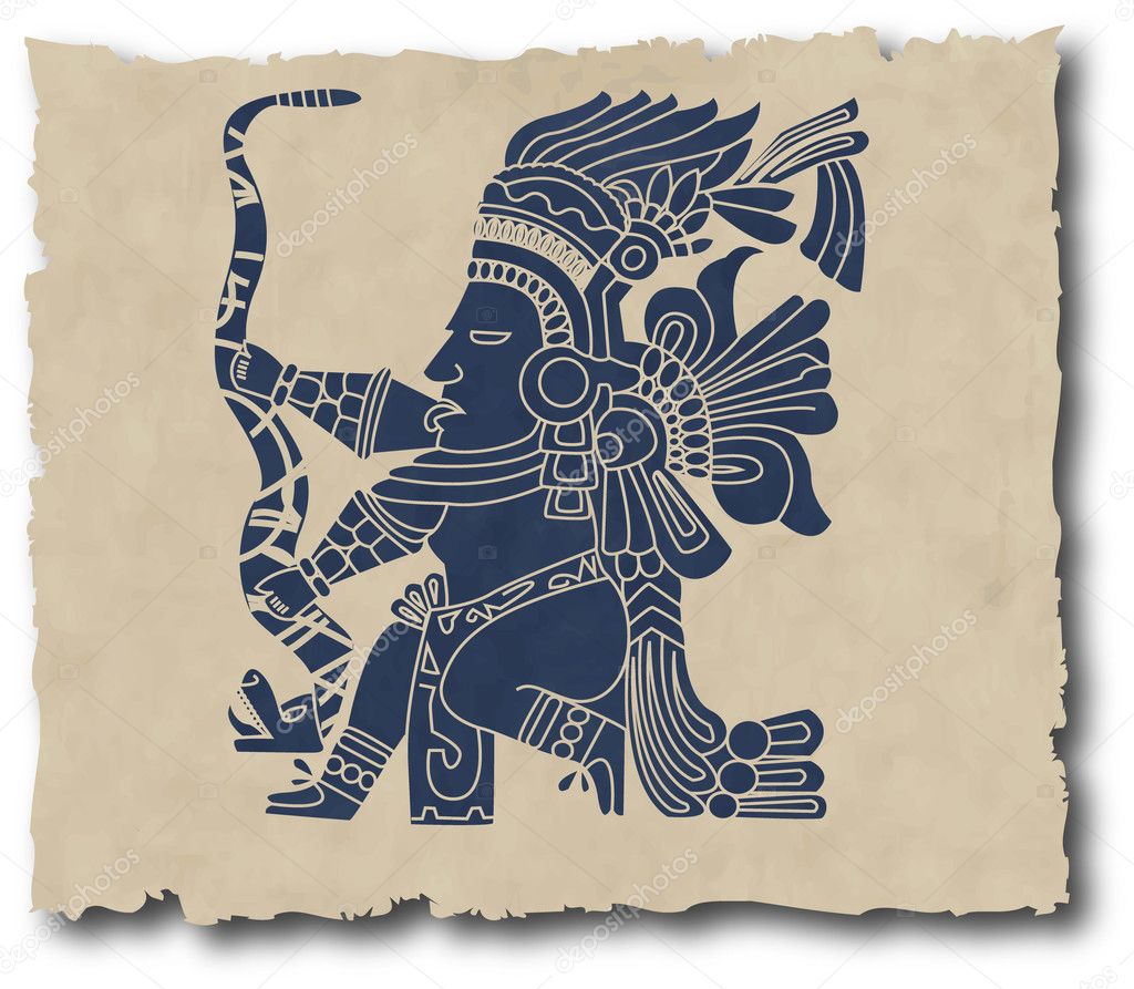 The vector mayan and inca tribal eps