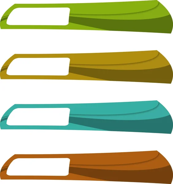 Bannière Couleur Vectorielle Réglée Eps — Image vectorielle