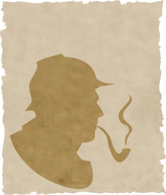 The vector silhouette pipe smoker clipart