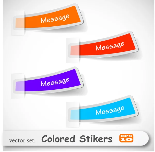 Abstraktní barevná sada nálepek — Stockový vektor