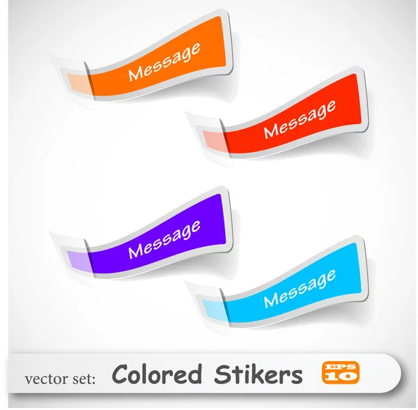 stock vector The abstract colored sticker set