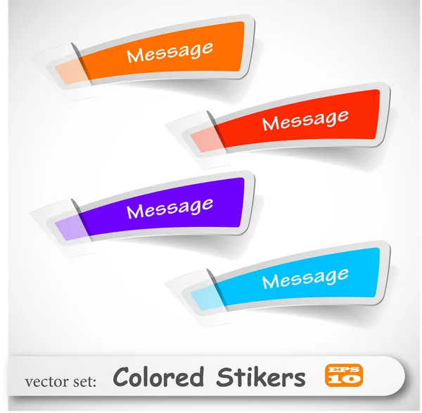 O conjunto de adesivos coloridos abstratos — Vetor de Stock