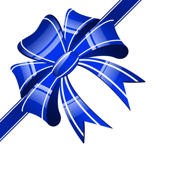 白色背景上的蓝色蝴蝶结 — 图库矢量图片