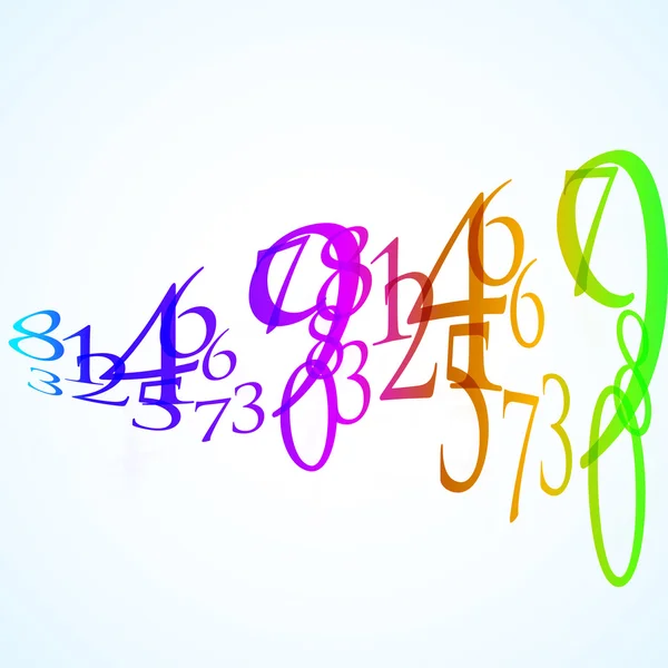 Číslo pozadí abstraktní barvy — Stockový vektor