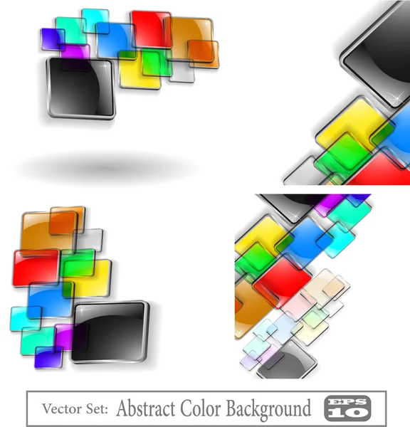 The vector abstract color background set — Stock Vector