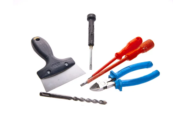 Screwdriver, Hammer, combination pliers — Stock Photo, Image