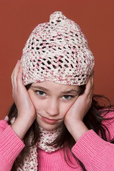 Retrato de menina infeliz — Fotografia de Stock