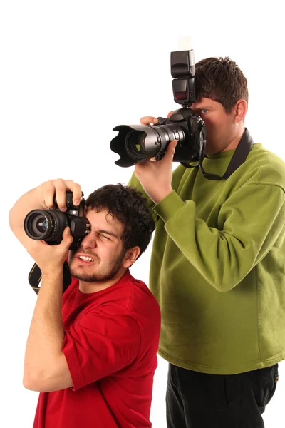 Professionele fotografen in actie — Stockfoto
