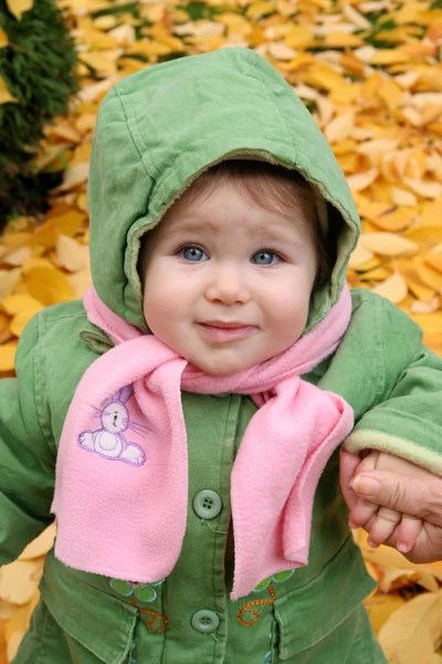 Baby im Herbst im Park — Stockfoto