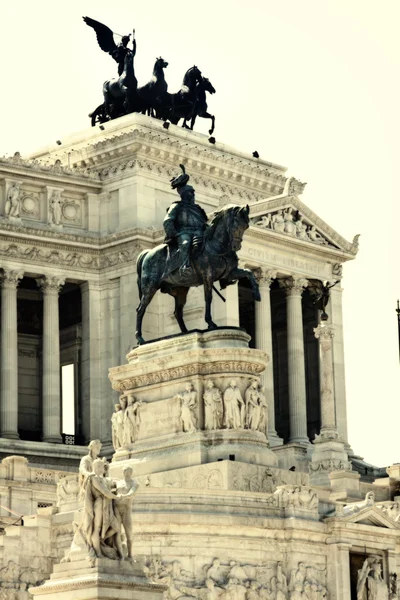Vittorio Emanuele em Rome, Italia — Fotografia de Stock