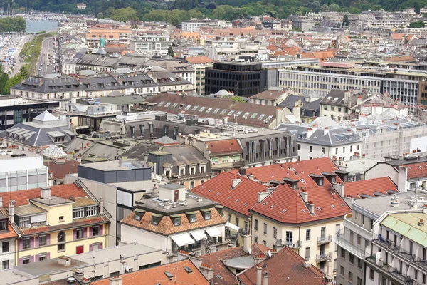 Πανοραμική Θέα Της Γενεύης Ελβετία Από Τον Καθεδρικό Ναό Saint — Φωτογραφία Αρχείου