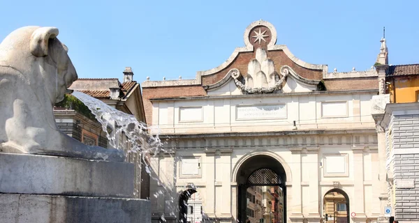 Piazza del popolo in rom italien — Stockfoto