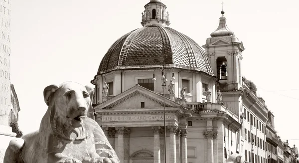 Piazza del popolo i Rom Italien — Stockfoto
