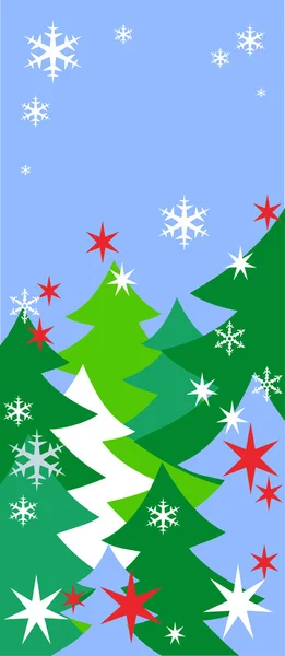 Winter New Year's background — Stock Vector