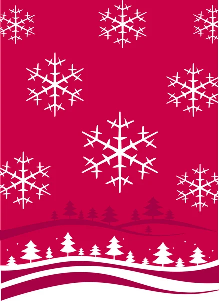 Winter Christmas landscape — Stock Vector