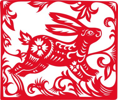 Chinese Zodiac of Rabbit Year.Vector illustration clipart