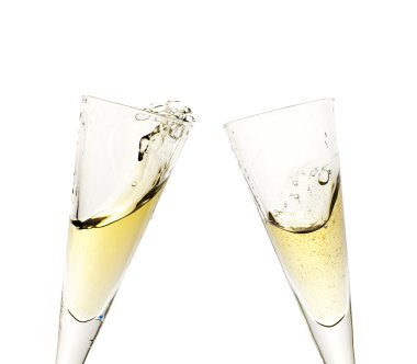 Celebration toast with champagne clipart