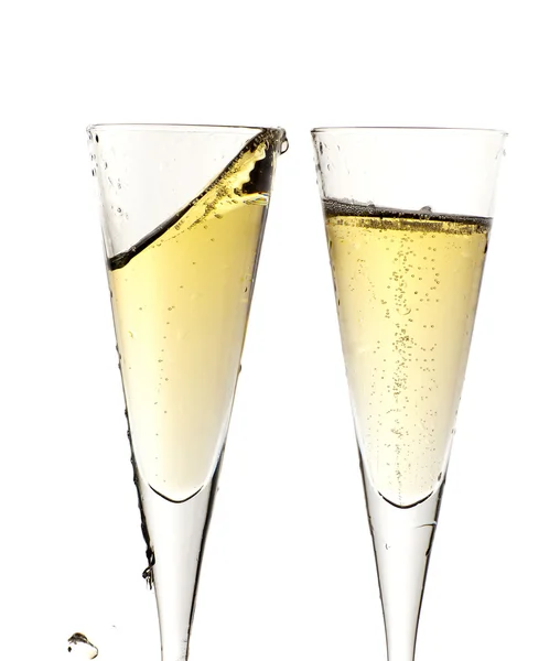 Brindis de celebración con champán Imagen de stock