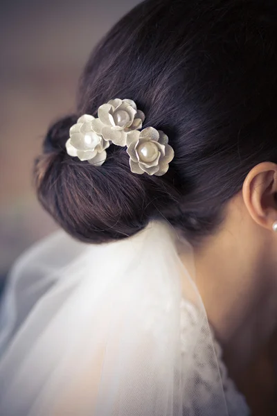 Estilo de cabelo da noiva — Fotografia de Stock