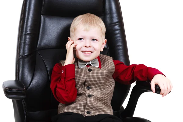 Kinderunternehmer-Chef telefoniert — Stockfoto