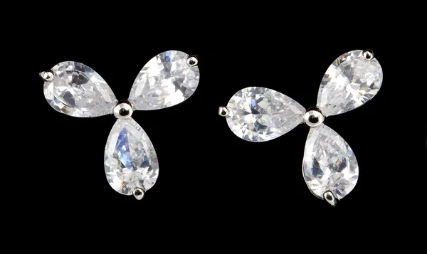 Earring met diamant — Stockfoto