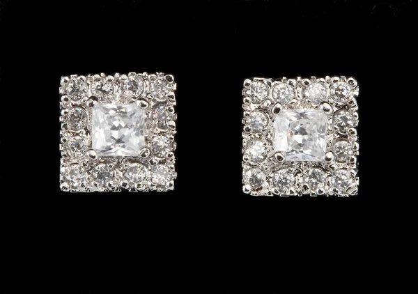Earring with diamond — Stock Photo, Image