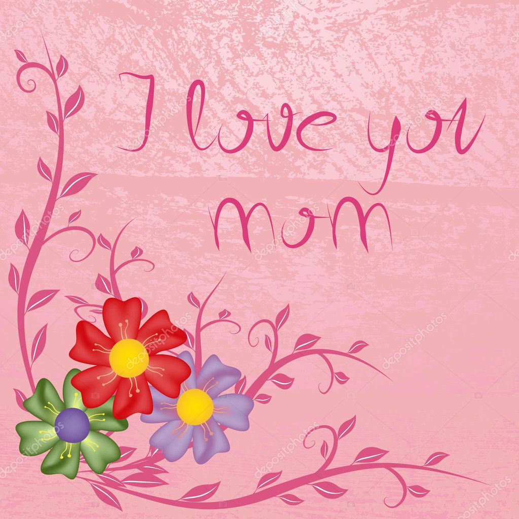 I love you mom — Stock Vector © CaptainZZ #5256174