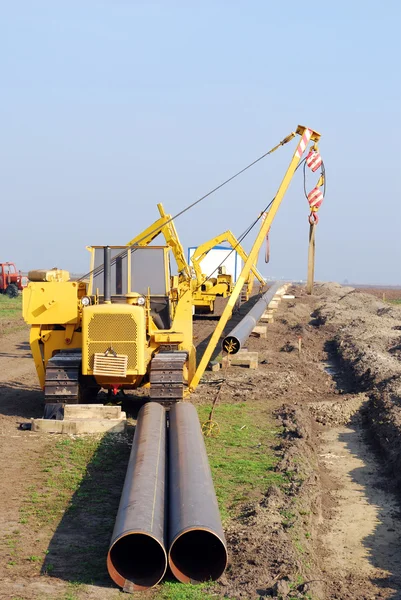 Construcción con gasoducto — Foto de Stock