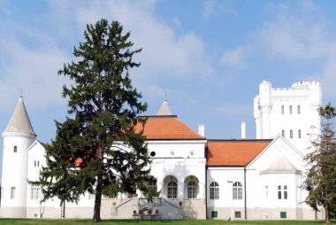 Famous white castle in serbia clipart