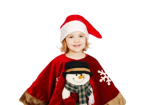 Beauty little girl Santa Claus — Stock Photo, Image