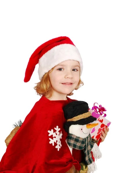 Malá holčička santa claus — Stock fotografie