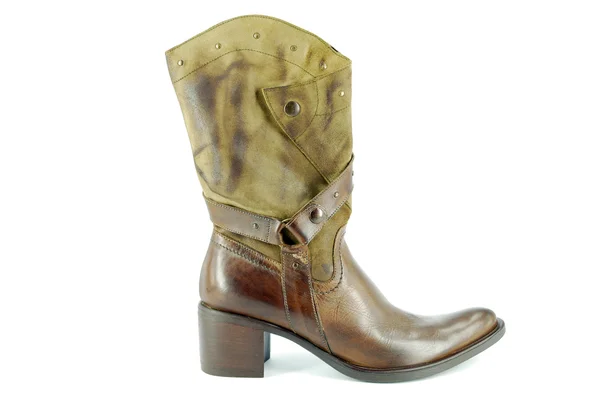 Woman cowboy brown boot — Stock Photo, Image