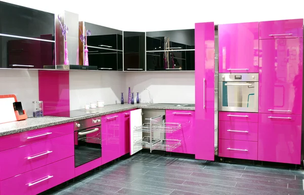 粉红色厨房 — 图库照片