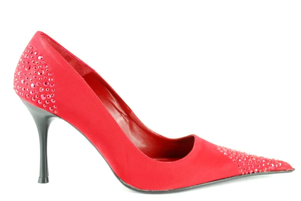 Frau Roter High Heel Schuh — Stockfoto