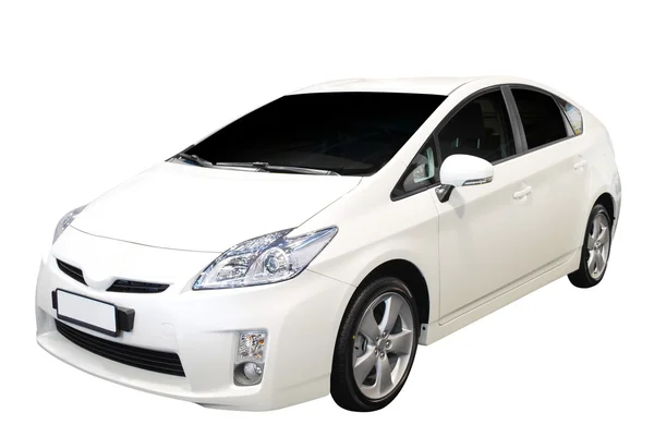 Hybridbil isolerad på vit bakgrund — Stockfoto