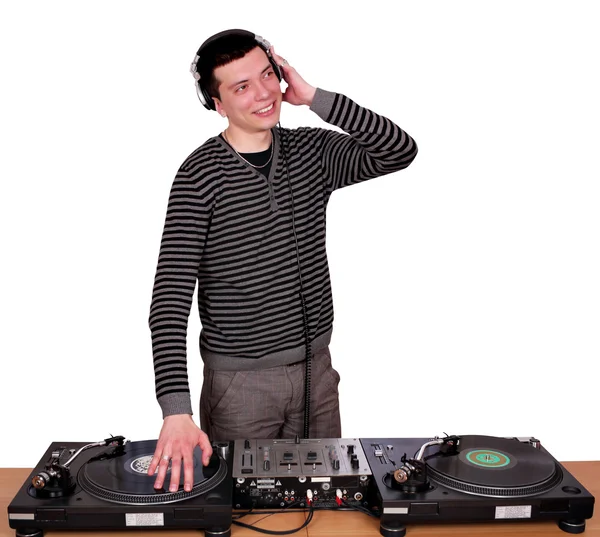 DJ Zagraj i słuchać muzyki — Zdjęcie stockowe