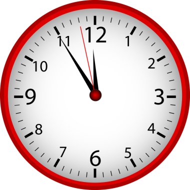 Red Clock clipart
