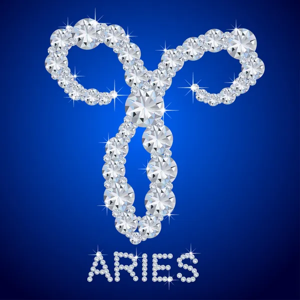 Diamond Zodiac Aries — Stock Photo, Image