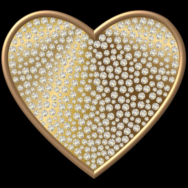 Алмазное сердце — стоковое фото