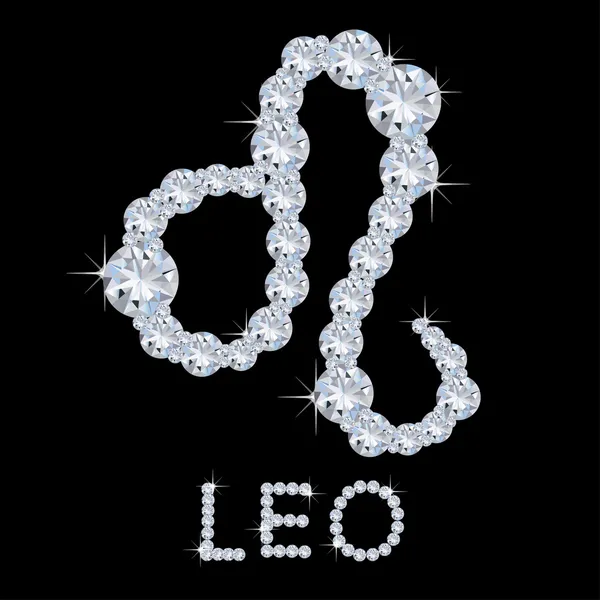 Diament znak zodiaku lew — Zdjęcie stockowe