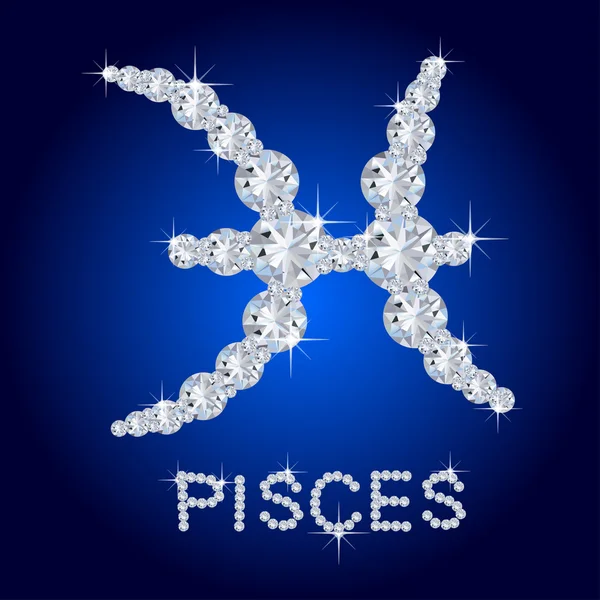 Diamond Zodiac Pisces — Stockfoto