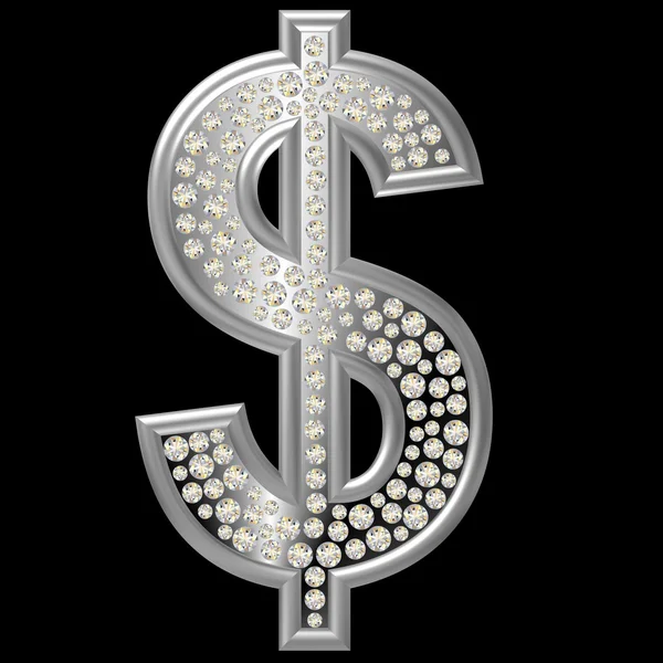 Diamond Symbol Dollar — Stock Photo, Image