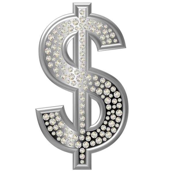 Diamond symbolu dolar — Stock fotografie