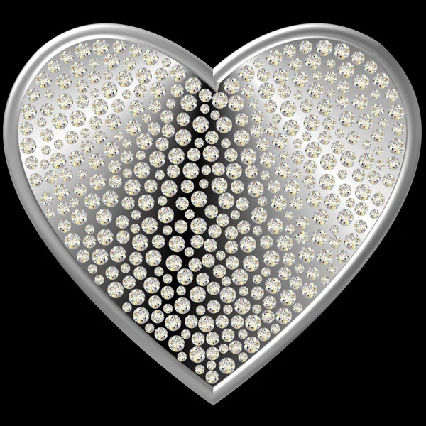 Corazón de símbolo de diamante —  Fotos de Stock